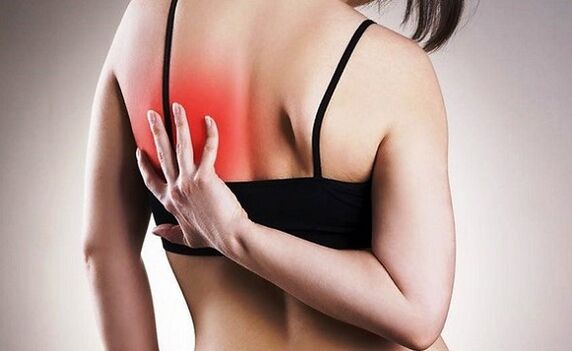 Pain in the back under the left shoulder blade