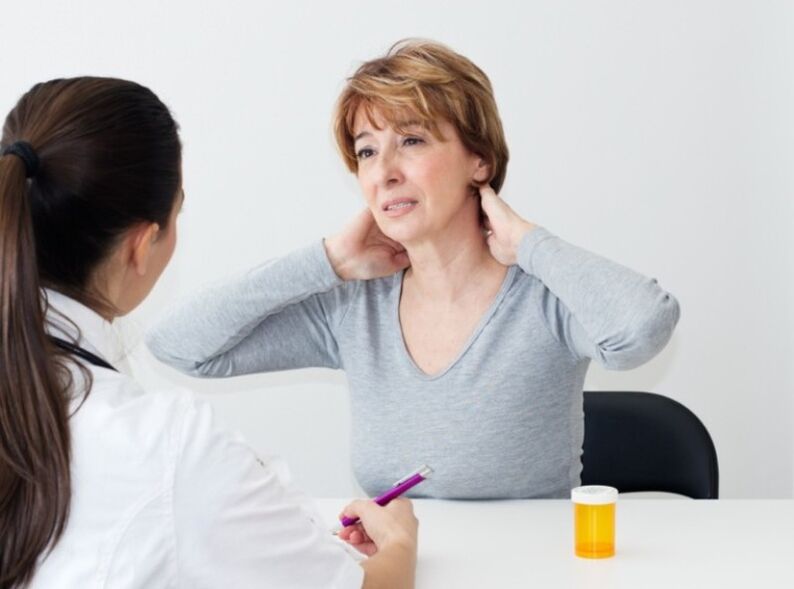 at the doctor's appointment for cervical osteochondrosis
